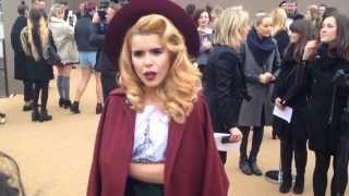 Singer Paloma Faith at the Burberry Show Fashion Week London 17/02/2014