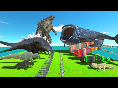 Godzilla Battle - Godzilla of Evolution VS Bloop of Evolution - Animal Revolt Battle Simulator