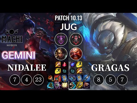 MCX Gemini Nidalee vs Gragas Jungle - KR Patch 10.13