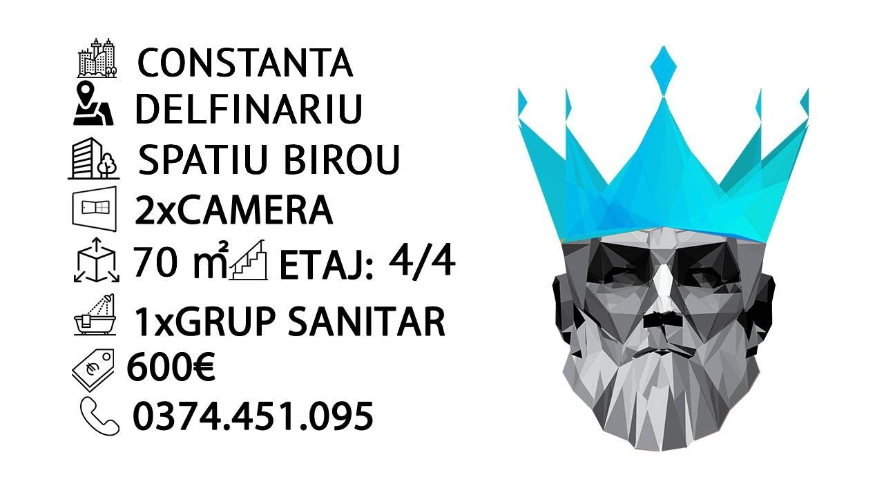 Tur video Spatiu Birouri 70 MP cu balcon in cladire de birouri zona Delfinariu