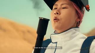 Finish Woman burning dirt in the desert