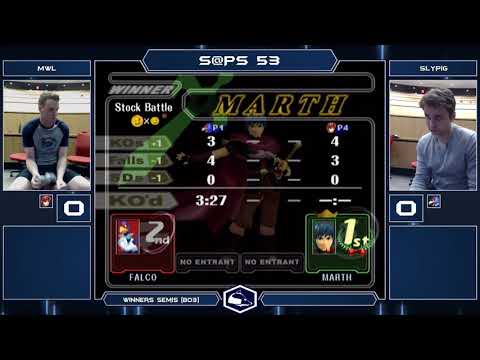 S@PS 53 Melee Singles - MWL (Marth) vs Slypig (Falco) - Winners Semis