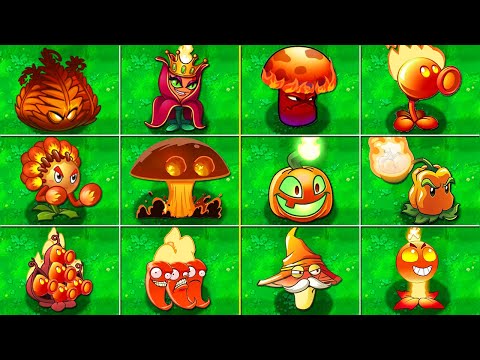 All FIRE Plants LEVEL 999999 Power-Up! vs All Final Boss - Plants vs Zombies 2 Mod