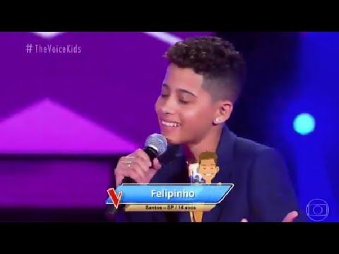 Felipinho cantando Coração de Maloqueiro the voice kids 2020 - dia 16/02/20 domingo