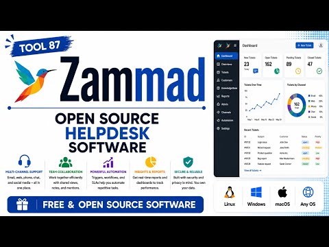 Tool 87 Zammad Open Source Helpdesk Software Free Open Source Software Uplatz