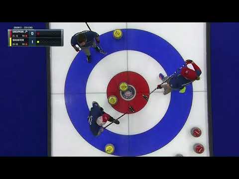 Korey Dropkin draws to the button against 4 vs John Shuster (2021 USA Curling Trials)