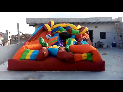 Commercial Inflatable Slide Setup & Air Test