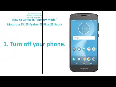 How to Put Motorola E5 Cruise / E5 Play / E5 Supra Or Any Motorola into Factory Mode