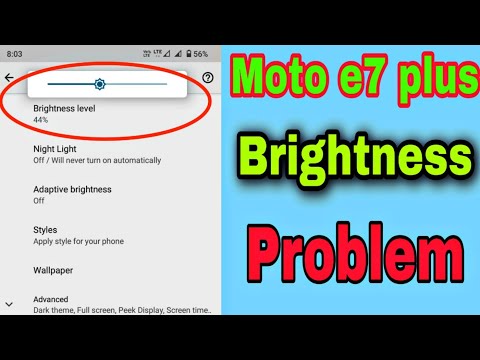 Motorola brightness setting / automatic brightness set kaise kare , moto e7 plus brightness problem