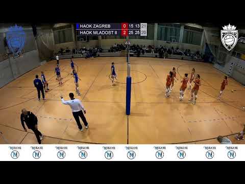HAOK ZAGREB – HAOK MLADOST II, PRVA HRVATSKA ODBOJKAŠKA LIGA – seniorke, 13. kolo