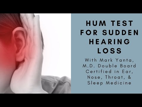 Hum test for sudden hearing loss
