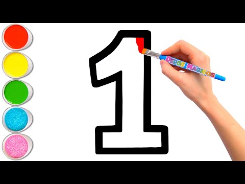 Dibuja y Colorea del 1 al 10 Números con Dedos Mágicos 1️⃣2️⃣3️⃣ Dibujos Fáciles para Niños #7