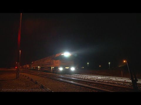 Container Train At Night - PoathTV Australian Railways 2018