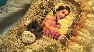 Lace and Fabric Wall Hanging: Maria Callas Opera Star