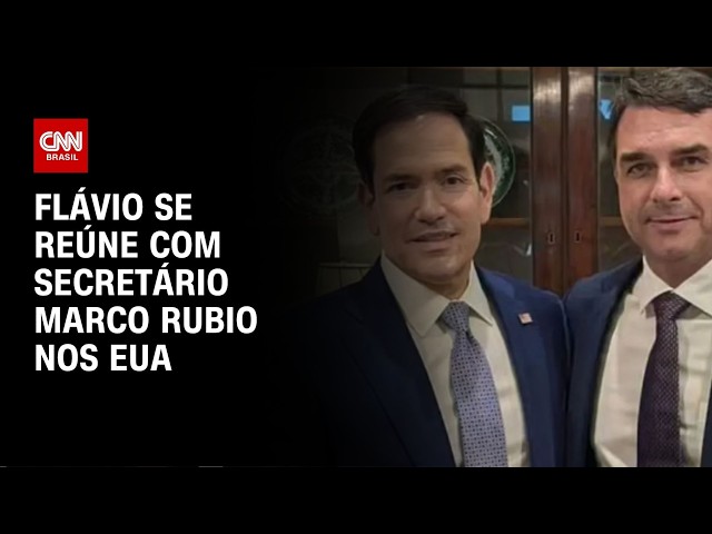Flávio se reúne com secretário Marco Rubio nos EUA | CNN PRIME TIME