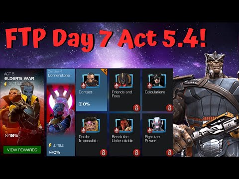 FTP Account Day 7! Act 5.4! 2 Week Cavalier Challenge! Live! - Marvel Contest of Champions