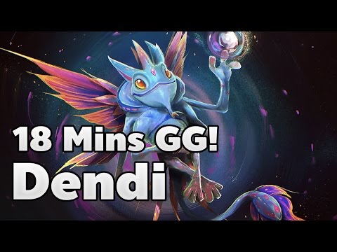 18 Mins GG! Dendi Plays Puck Mid