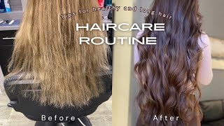 Full haircare routine for healthy and long hair | product recommendations | tips for hair growth