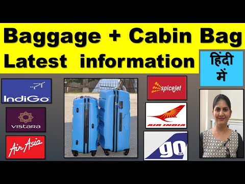 Check in Hand bag cabin Weight allowed Indigo Goair Vistara spicejet airindia airasia airport latest