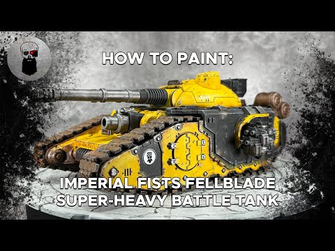 I Ruined it on Purpose! Contrast+ How to Paint: Imperial Fists Weathered Fellblade Super-Heavy