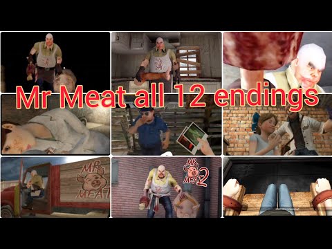 Mr Meat all 12 endings 🍖🐖👮