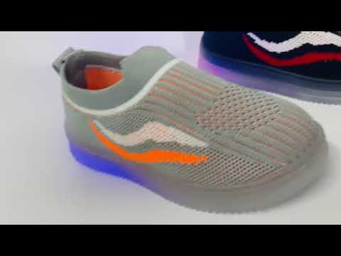 Led light blue shoes for kids