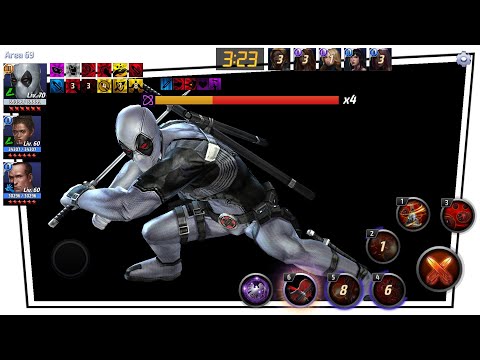 T3 Deadpool vs Stage 69 Corvus WBU - (X-Force uniform/no uni comparison) - Marvel Future Fight