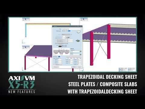 Parametric trapezoidal steel plates / composite slabs with trapezoidal decking sheet