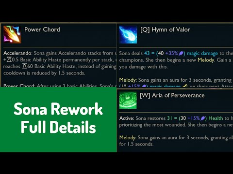 lol Sona Rework Full Details / All Abilities Revealed