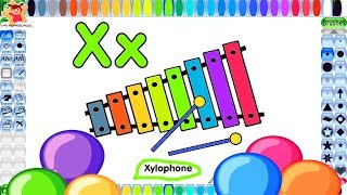 Xylophone Coloring Book | Musical Instruments Coloring Pages for Kids | ABC printing & Kids Coloring