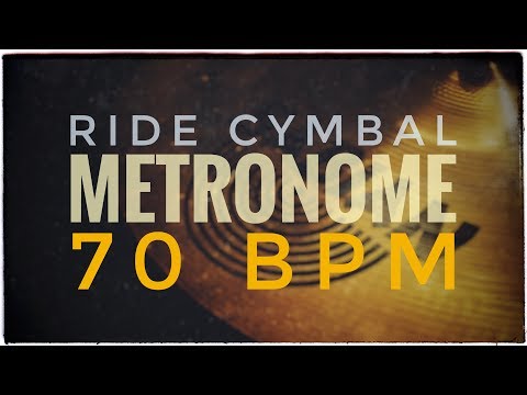 70 BPM | Ride Cymbal | Metronome
