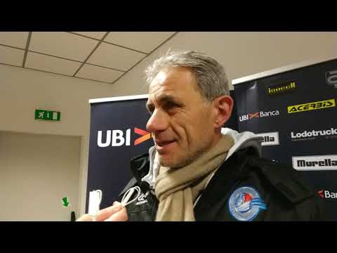 Mister Zaffaroni al termine di Albinoleffe-Arezzo 1-1