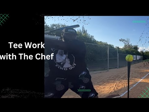 Slow pitch Softball Tee work and hitting tips
