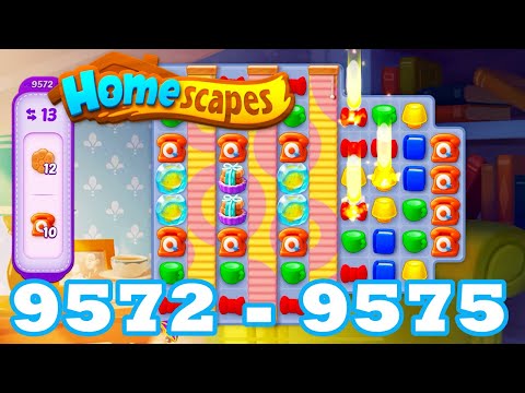 Homescapes Level 9572 - 9575 HD | 3 - match puzzle game | Gameplay | android | 9573 | 9574