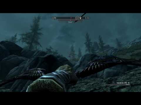Skyrim: That Had to Hurt. Giant Got an Arrow Right in the...