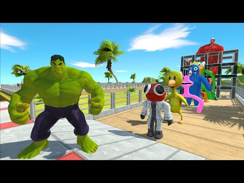 Hulk Rescues Titan From Rainbow Friends - Animal Revolt Battle Simulator