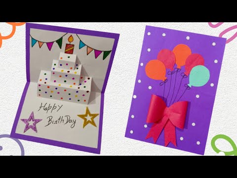 🤩 Happy birthday pop-up card 2024 | Easy Birthday greeting card making at home | Handmade Card