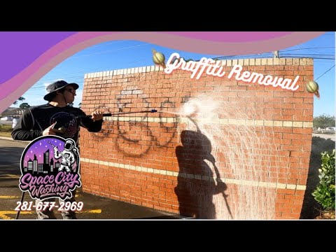 Space City Washing driveway and concrete cleaning video
