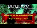 Conspiracy - Paramore Lyrics Español - Ingles