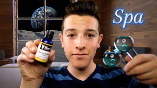 ASMR Relaxing Moon Spa 🌙  (Skincare, Lotion, Haircut, Personal Attention)