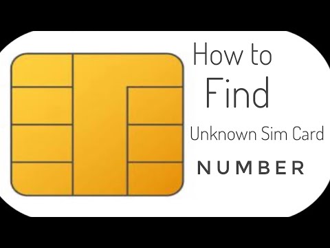 How to find unknown sim card number.