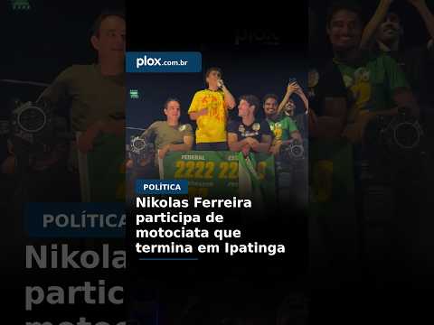 Nikolas Ferreira participa de motociata que termina em Ipatinga