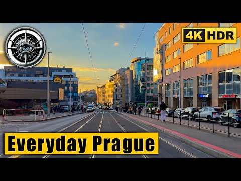 Non-Touristy Prague | Vysočany District Exploring Walking Tour 🇨🇿  4K HDR ASMR