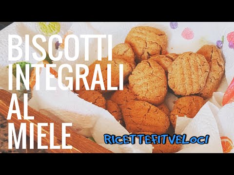 BISCOTTI INTEGRALI AL MIELE 🍪🍯