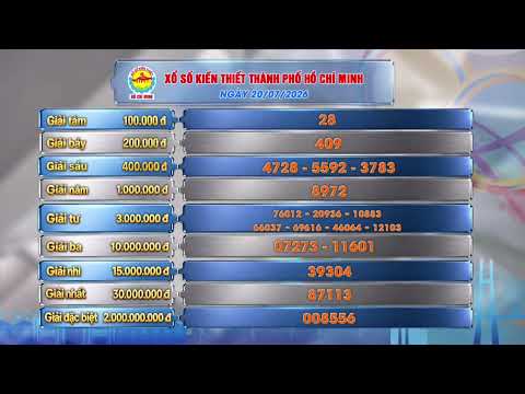 Xổ số kiến thiết TP.HCM || HTV1 ||20/7/2026