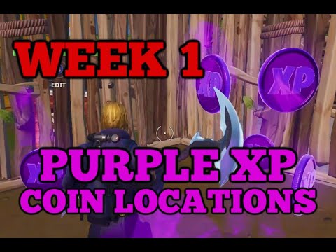 Fortnite all PURPLE XP coin locations week 1