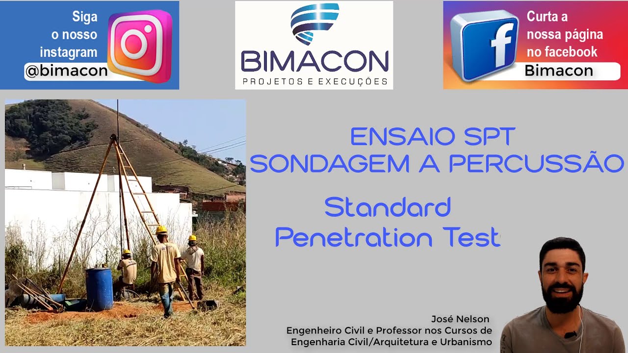 Sondagem de simples reconhecimento de solo com SPT - Standard Penetration Test