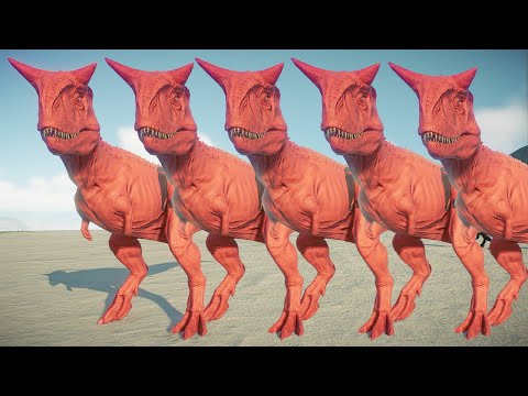 5x Daredevil Carnotaurus Vs 2x Venom Indominus Rex, Deadpool Spinosaurus -Jurassic world Evolution 2