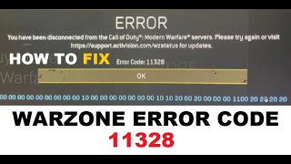 Warzone error code 11328 fix l You have been disconnected from the call of duty l by borntoplaygames