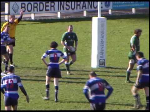 HAWICK v DUNFERMLINE - RUGBY MATCH HIGHLIGHTS - 27.3.10